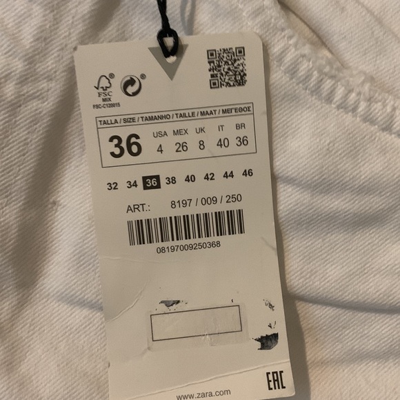 Zara white shorts - Picture 4 of 4